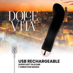 Dolce vita vibrador recargable two negro 10 velocidades -  - 5