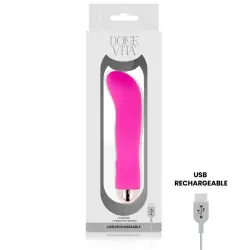 Dolce vita - vibrador recargable two rosa 7 velocidades