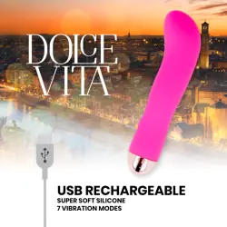 Dolce vita - vibrador recargable two rosa 7 velocidades
