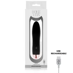 Dolce vita - vibrador recargable four negro 7 velocidades