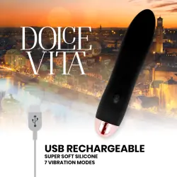 Dolce vita vibrador recargable four negro 10 velocidades - - 4