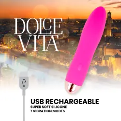 Dolce vita vibrador recargable four rosa 10 velocidades - - 4