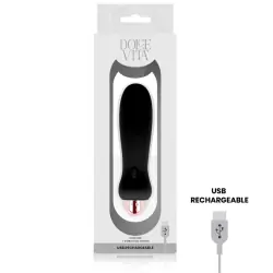 Dolce vita - vibrador recargable five negro 7 velocidades
