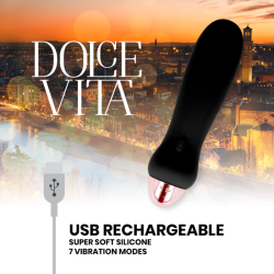 Dolce vita vibrador recargable five negro 10 velocidades - - 4