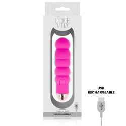 Dolce vita vibrador recargable six rosa 10 velocidades -  - 3