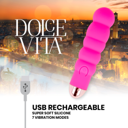 Dolce vita vibrador recargable six rosa 10 velocidades -  - 4