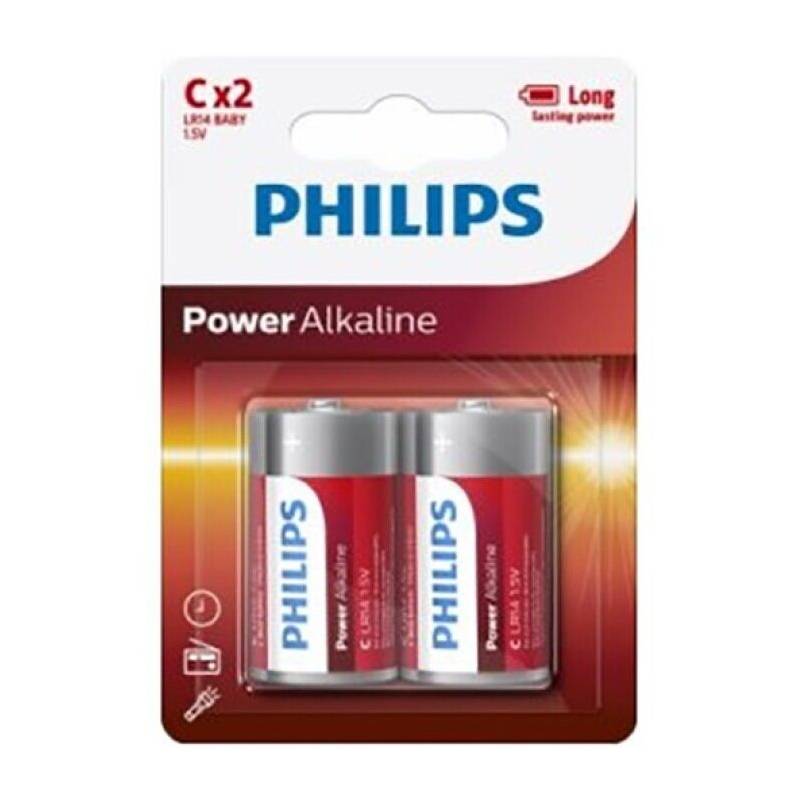 Philips power alkaline pila c lr14 blister - - 1 Philips power alkaline pila c lr14 blister - - 1