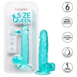 Calexotics - size queen dildo azul 15.3 cm Calexotics - size queen dildo azul 15.3 cm