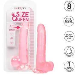 Calex size queen dildo color rosa de 20.3 cm - - 2