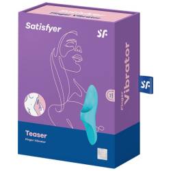 Satisfyer teaser dedal vibrador color azul light - - 5