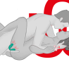 Ilustración de una pareja con el reloj WatchMe rosoral