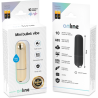 Caja de la mini bala Online dorada, por delante y por detrás