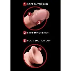 King cock - plus 3d dildo swinging balls 20.3 cm