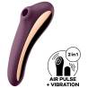 Satisfyer Dual Kiss púrpura con el icono 2 en 1