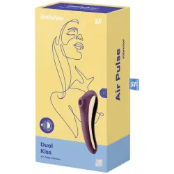 Satisfyer - dual kiss estimulador clitoris purpura