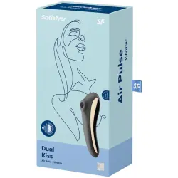 Satisfyer - dual kiss estimulador clitoris negro