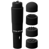 Masajeador Glossy Kurt negro con sus 4 cabezales