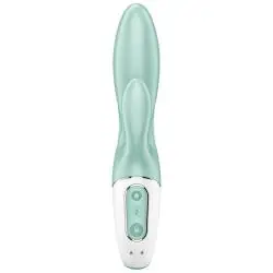 Satisfyer - air pump bunny 5+ vibrador rabbit inflable app verde