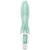 Satisfyer air pump bunny 5+ vibrador rabbit inflable app - verde - 2