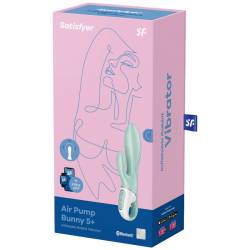 Satisfyer air pump bunny 5+ vibrador rabbit inflable app - verde - - 4