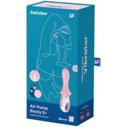 Satisfyer - air pump booty 5+ vibrador anal inflable rosa