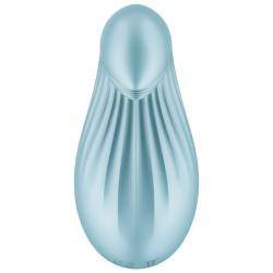 Satisfyer Dipping Delight azul por detrás, acanalado