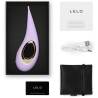 Contenido de LELO DOT lila con cable, bolsa y manual