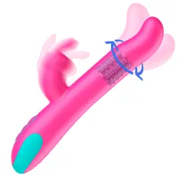 Happy loky - pluto rabbit vibrator & rotator compatible con watchme wireless technology