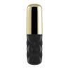 Satisfyer Sparkling Darling negro con la tapa dorada colocada
