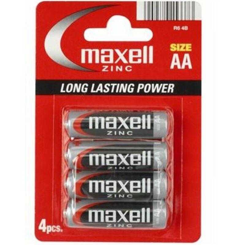 Maxell pila salina manganeso aa r6 blister*4