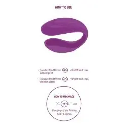 Xocoon - bound love vibrador para parejas morado