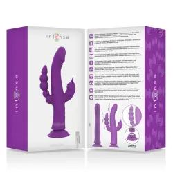 Intense - casanova vibrador rabbit silicona triple motor morado Intense - casanova vibrador rabbit silicona triple motor morado