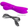 Pretty Love rabbit ondulante fucsia con su cable de carga USB