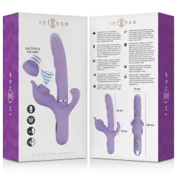 Intense - billie vibrador multifunción recargable ondas estimuladoras con pulsador morado Intense - billie vibrador multifunción recargable ondas estimuladoras con pulsador morado