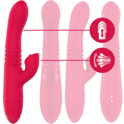 Intense - dua vibrador multifunción recargable up & down con lengua rojo - - 2
