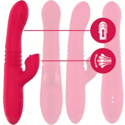 Intense - dua vibrador multifunción recargable up & down con lengua rojo