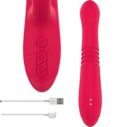 Intense - dua vibrador multifunción recargable up & down con lengua rojo