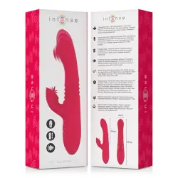 Intense - dua vibrador multifunción recargable up & down con lengua rojo
