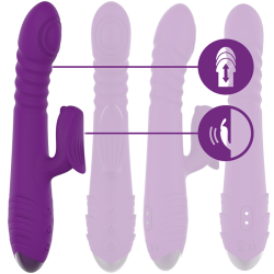 Intense - iggy vibrador multifunción recargable up & down con estimulador de clitoris morado - - 2