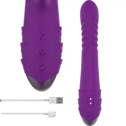 Intense - iggy vibrador multifunción recargable up & down con estimulador de clitoris morado