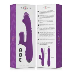 Intense - iggy vibrador multifunción recargable up & down con estimulador de clitoris morado