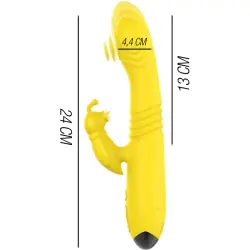Intense - toky vibrador multifunción recargable up & down con estimulador de clitoris amarillo Intense - toky vibrador multifunción recargable up & down con estimulador de clitoris amarillo
