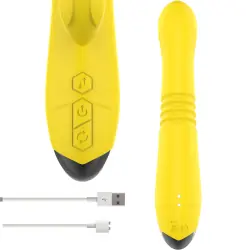 Intense - toky vibrador multifunción recargable up & down con estimulador de clitoris amarillo Intense - toky vibrador multifunción recargable up & down con estimulador de clitoris amarillo