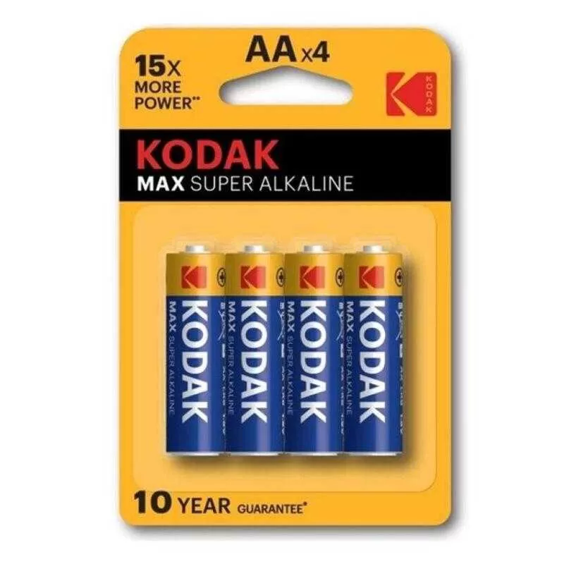 Kodak max super pila alcalina aa lr6 blister*4 Kodak max super pila alcalina aa lr6 blister*4