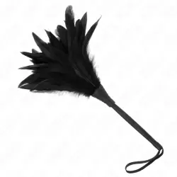 Kink - plumas de pollo para cosquillas con forma cuerno de criada negro 36 cm Kink - plumas de pollo para cosquillas con forma cuerno de criada negro 36 cm