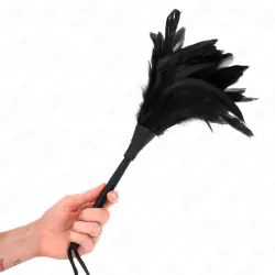 Kink - plumas de pollo para cosquillas con forma cuerno de criada negro 36 cm Kink - plumas de pollo para cosquillas con forma cuerno de criada negro 36 cm