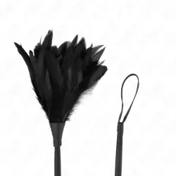 Kink - plumas de pollo para cosquillas con forma cuerno de criada negro 36 cm Kink - plumas de pollo para cosquillas con forma cuerno de criada negro 36 cm