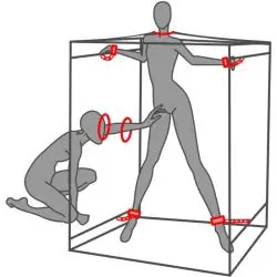 Secret dome - kink club cabina scandale negro & rojo