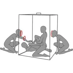 Secret dome - kink club cabina scandale negro & rojo