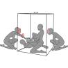 Secret dome - kink club cabina scandale negro & rojo - 9